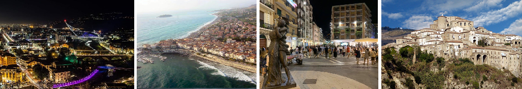 Vedute di Cosenza e del territorio provinciale, dalla città alla costa e ai borghi